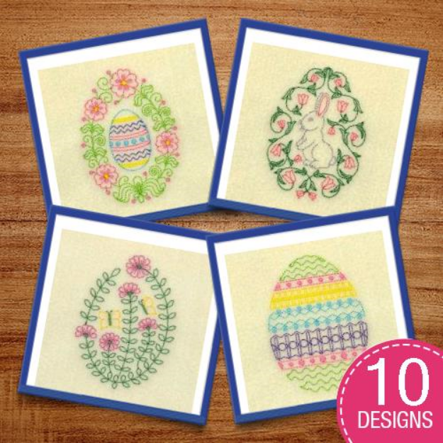 Picture of Decorative Easter Eggs Embroidery Design Pack