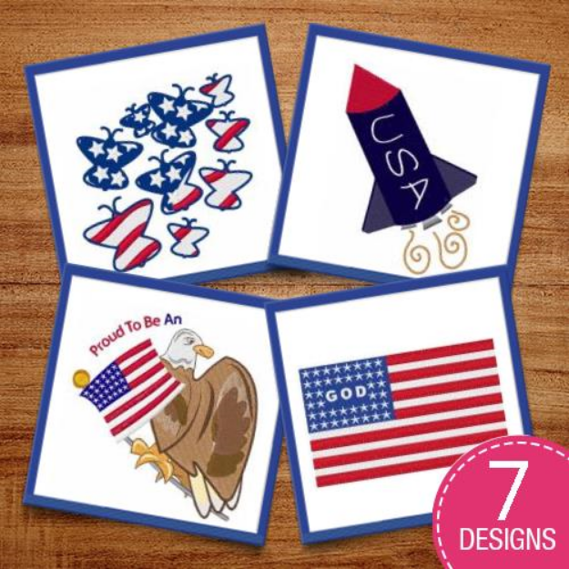 Picture of Patriotic Pride Embroidery Design Pack