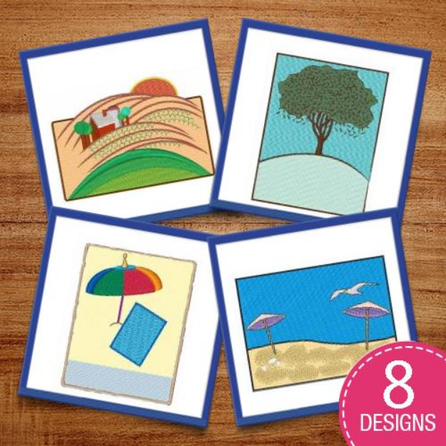Picture of Landscapes Scenes  Embroidery Design Pack