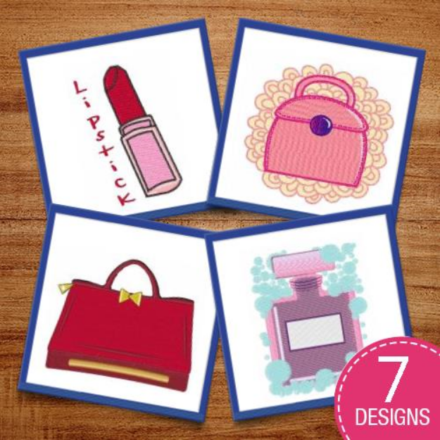 Picture of A Ladys Accessories Embroidery Design Pack