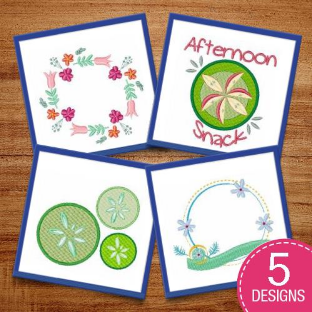 Picture of Flowers & Fruits Embroidery Design Pack