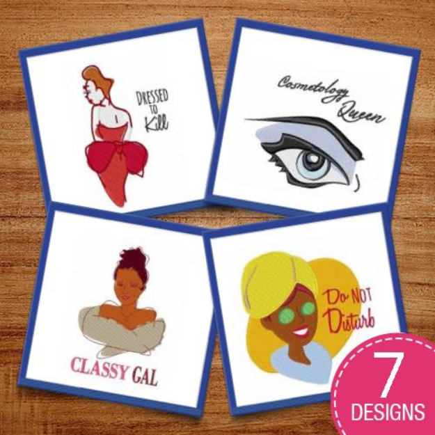 Picture of Classy Gals Embroidery Design Pack