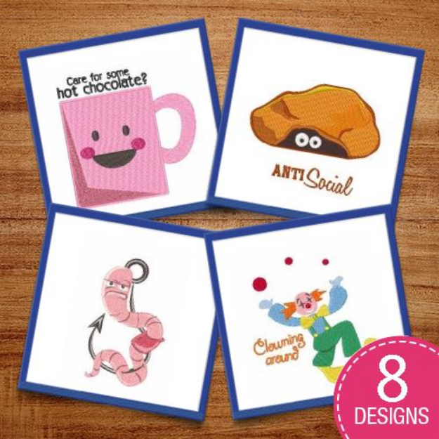 Picture of Funny Captions Embroidery Design Pack