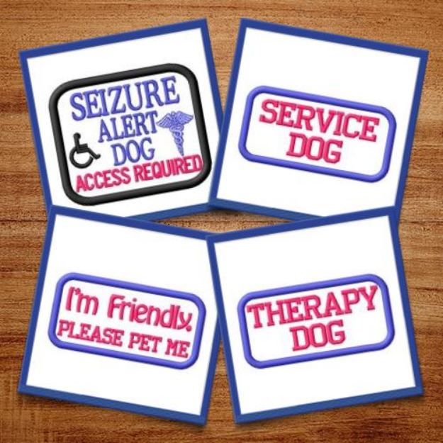 Picture of Service Dog Pack 3 Embroidery Design Pack