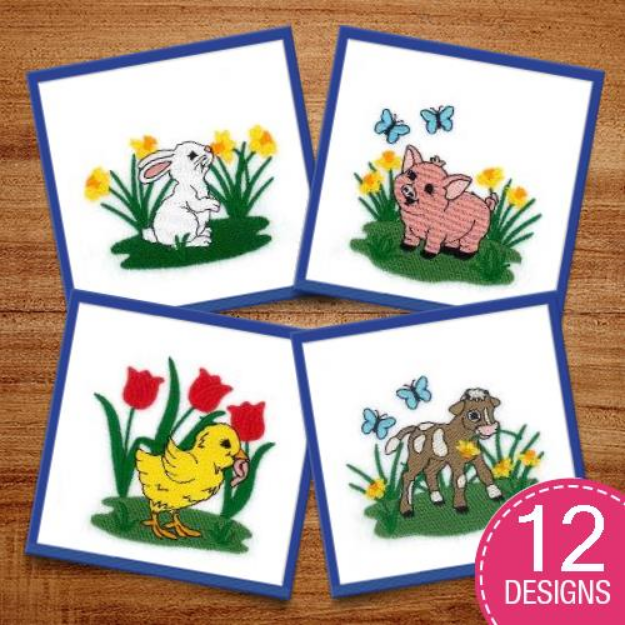 Picture of Baby Spring Animals Embroidery Design Pack