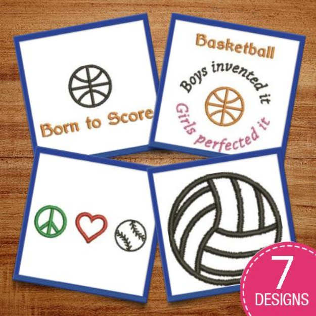 Picture of Born To Score Embroidery Design Pack