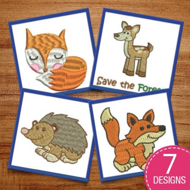 Picture of Adorable Baby Wildlife Embroidery Design Pack