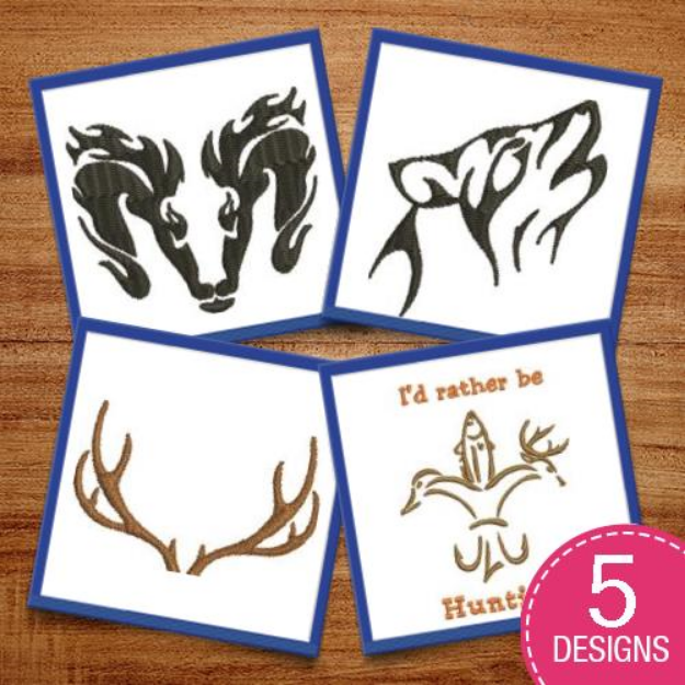Picture of Wildlife Tribal Outlines Embroidery Design Pack