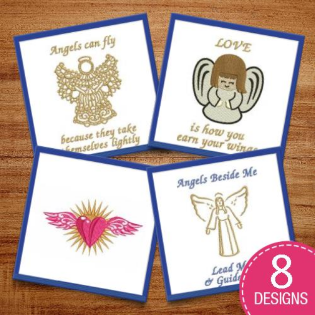 Picture of Angels Earn Their Wings Embroidery Design Pack