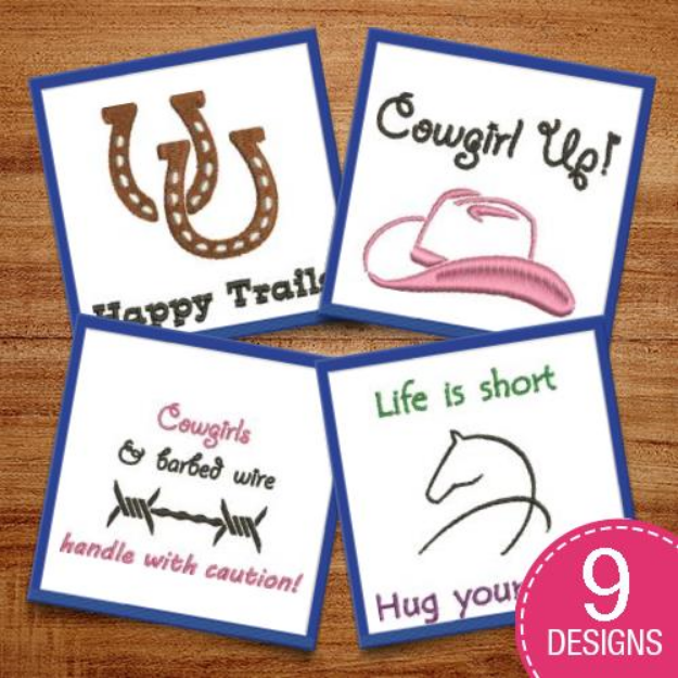 Picture of Happy Cowboy Trails Embroidery Design Pack