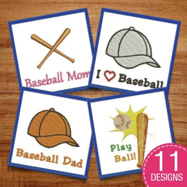 Picture of Baseball Love! Embroidery Design Pack