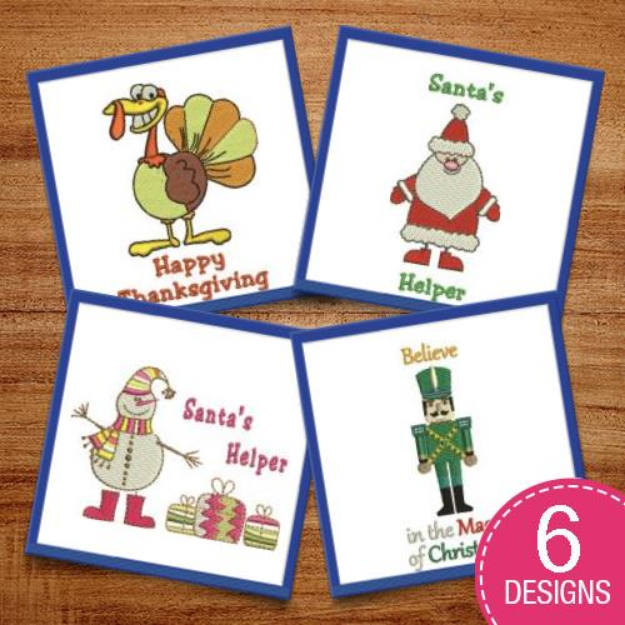 Picture of Fall & Winter Holidays Embroidery Design Pack