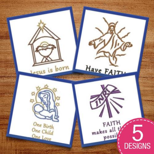 Picture of Religious Outlines Embroidery Design Pack