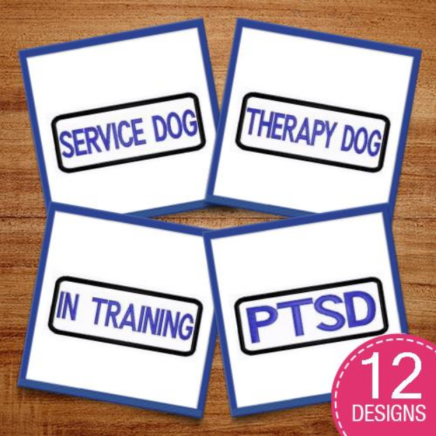 Picture of Service Dog Pack 11 Embroidery Design Pack