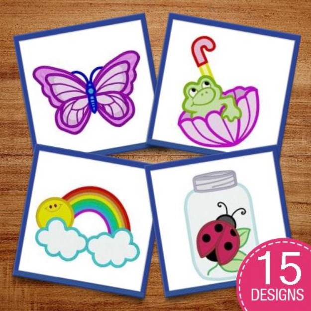 Picture of Spring Mylar Embroidery Design Pack