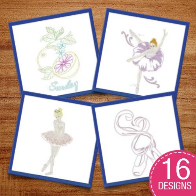 Picture of Whimsical Ballet Embroidery Design Pack