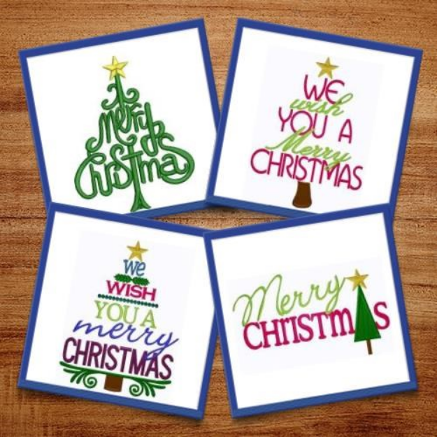 Picture of Christmas Tree Embroidery Design Pack