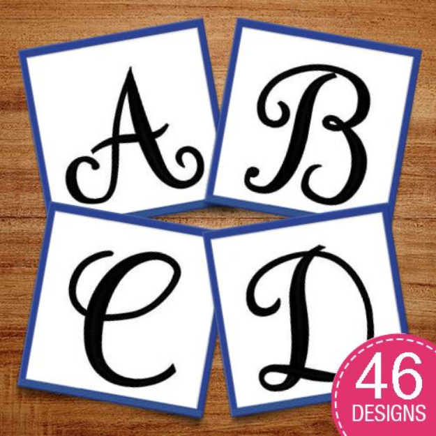 Picture of Holiday Monogram Napkins Embroidery Design Pack