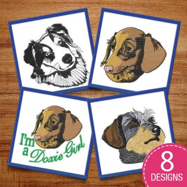 Picture of My Dogs Love Me! Embroidery Design Pack
