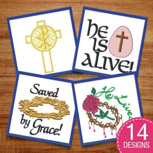 Picture of He Is Alive! Embroidery Design Pack