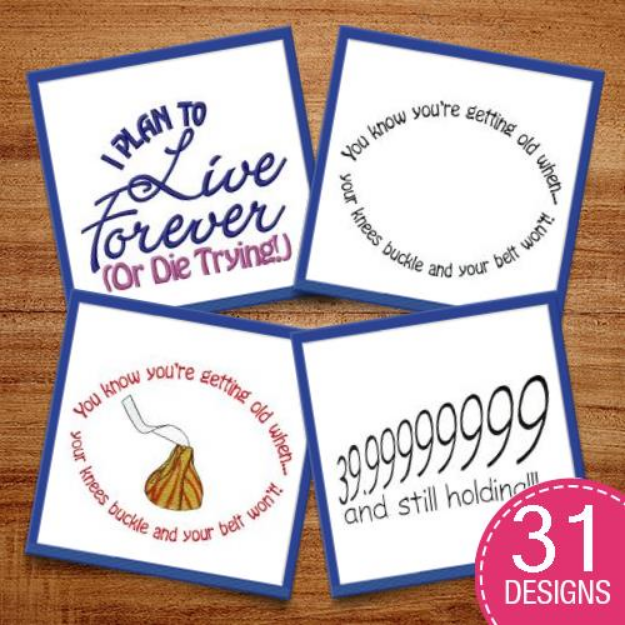 Picture of Humorous Captions & Sayings Embroidery Design Pack