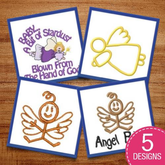 Picture of Angel Babies Embroidery Design Pack
