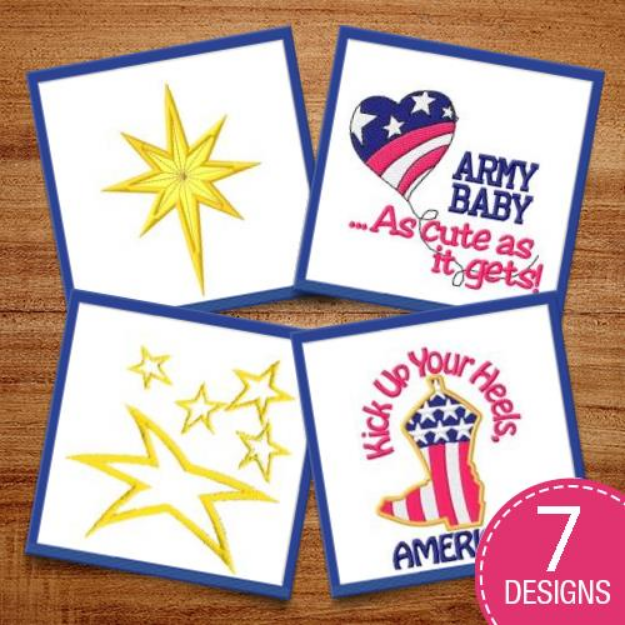 Picture of American Patriotism Embroidery Design Pack