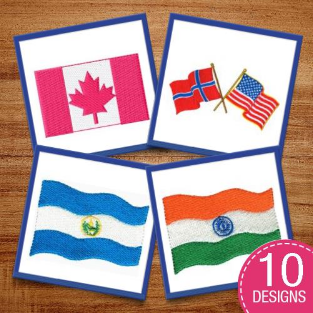 Picture of Fly Your Countries Flag Embroidery Design Pack