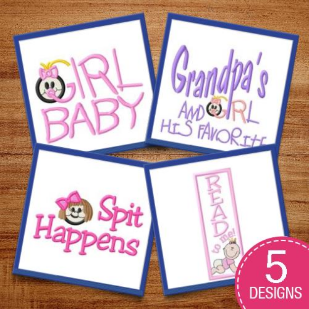 Picture of Baby Girls Embroidery Design Pack