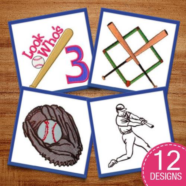 Picture of Batter Up! Embroidery Design Pack