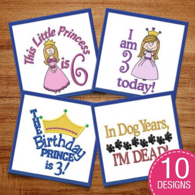 Picture of Birthdays Young & Old Embroidery Design Pack