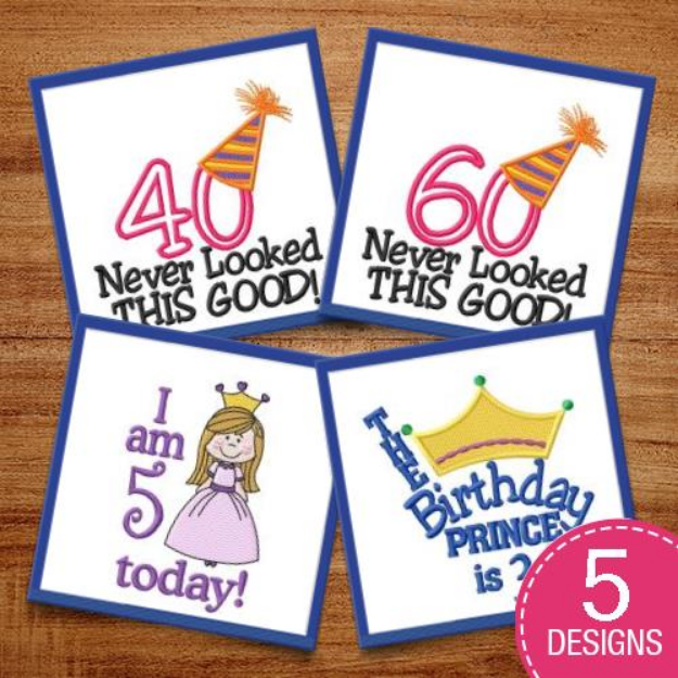 Picture of Birthday Hats! Embroidery Design Pack