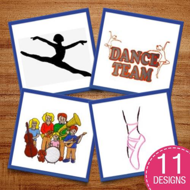 Picture of Music & Dance Embroidery Design Pack
