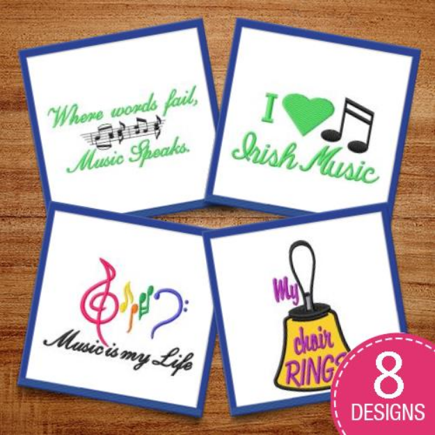 Picture of Share The Music Embroidery Design Pack
