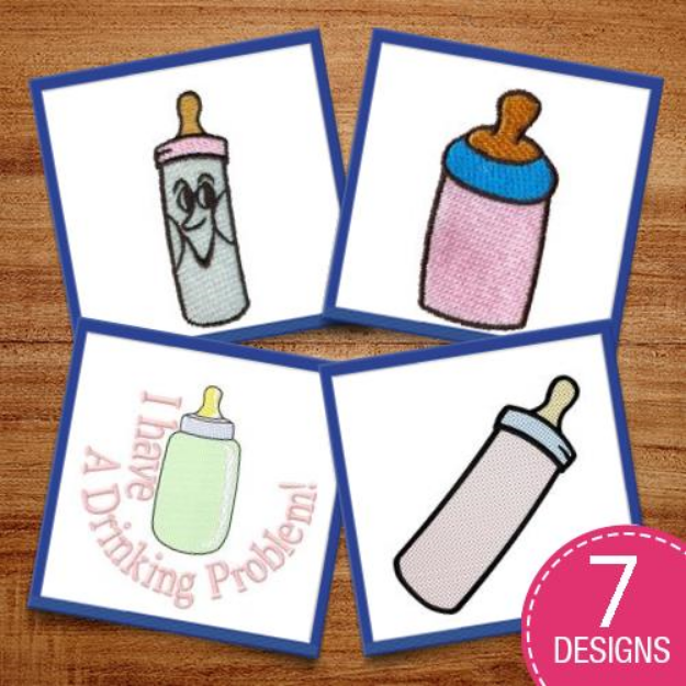 Picture of Drinks For Baby Embroidery Design Pack