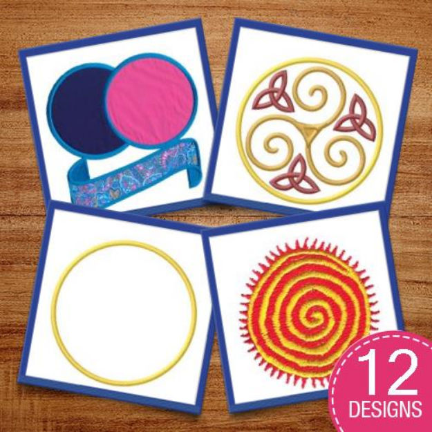 Picture of Circles & Swirls Embroidery Design Pack