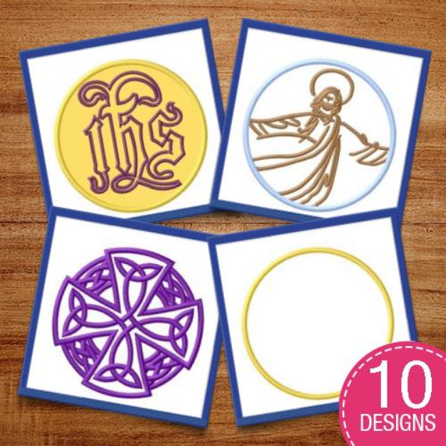 Picture of Christianity Circles Embroidery Design Pack