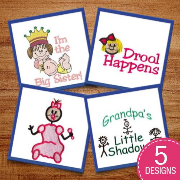Picture of Little Babies Embroidery Design Pack