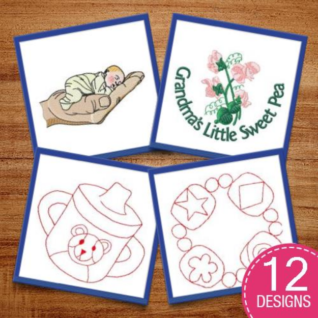 Picture of Little Sweet Peas Embroidery Design Pack