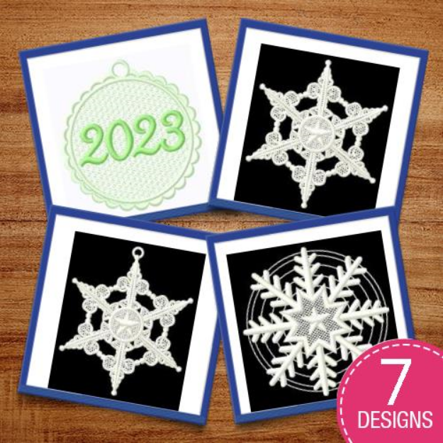 Picture of FSL Christmas Ornaments Embroidery Design Pack