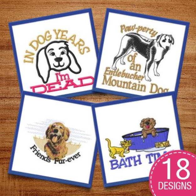 Picture of Dogs Are Love Embroidery Design Pack