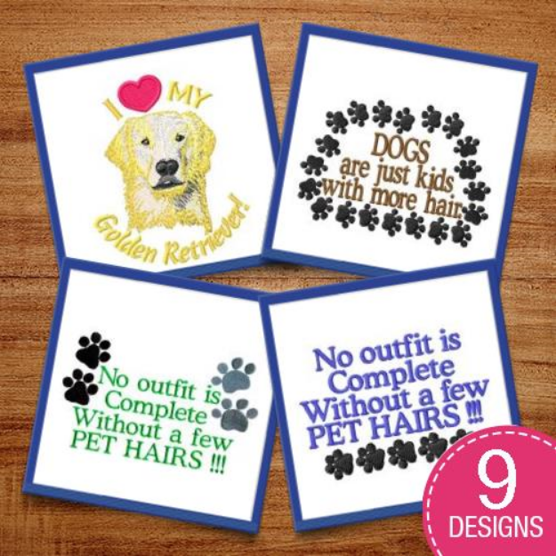 Picture of Humorous Dogs Embroidery Design Pack