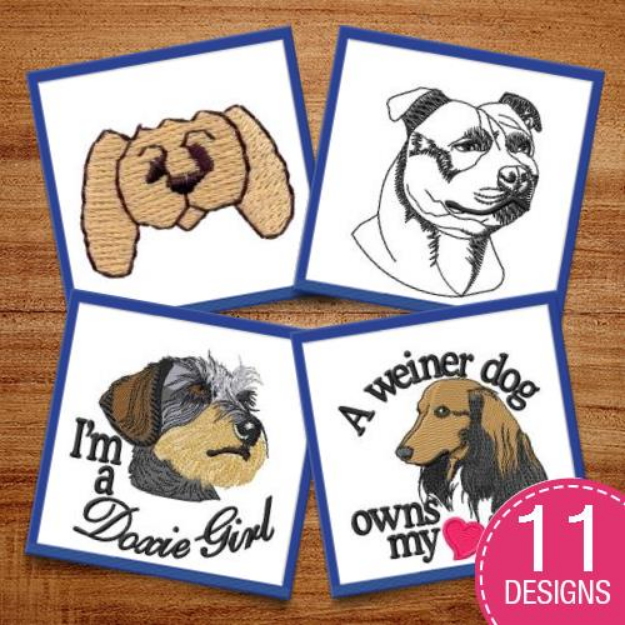 Picture of Cartoon & AKC Dogs Embroidery Design Pack