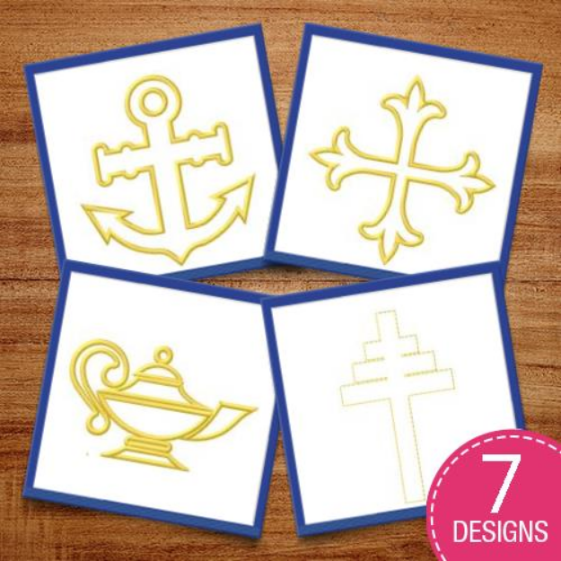 Picture of Shape Outlines Embroidery Design Pack
