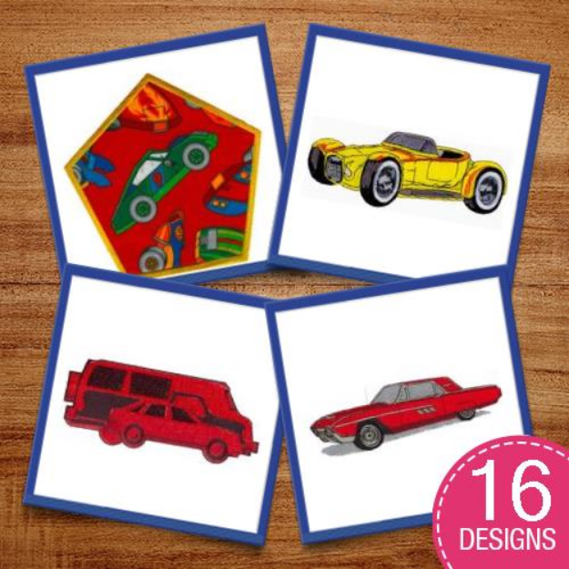 Picture of Awesome Automobiles Embroidery Design Pack