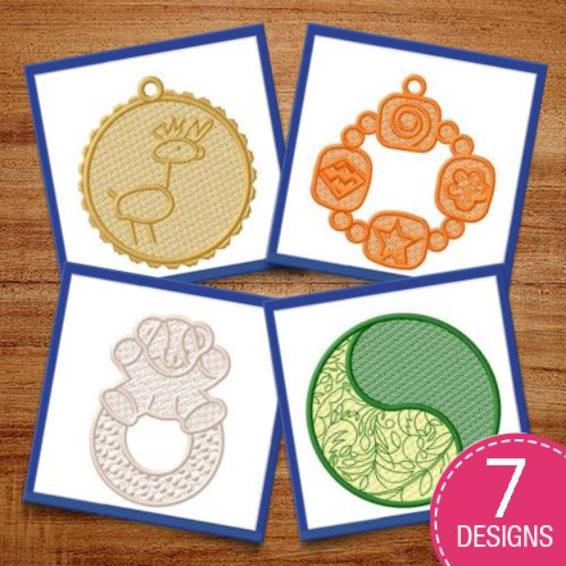 Picture of Miscellaneous FSL Ornaments Embroidery Design Pack