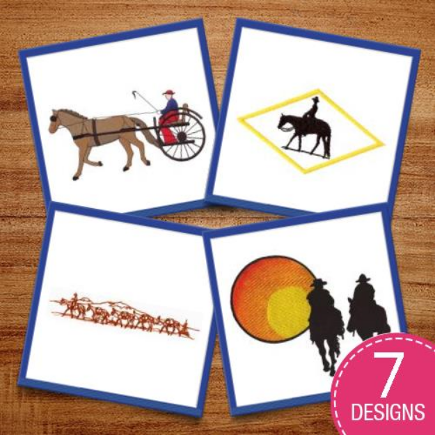 Picture of Working Horses & Men Embroidery Design Pack