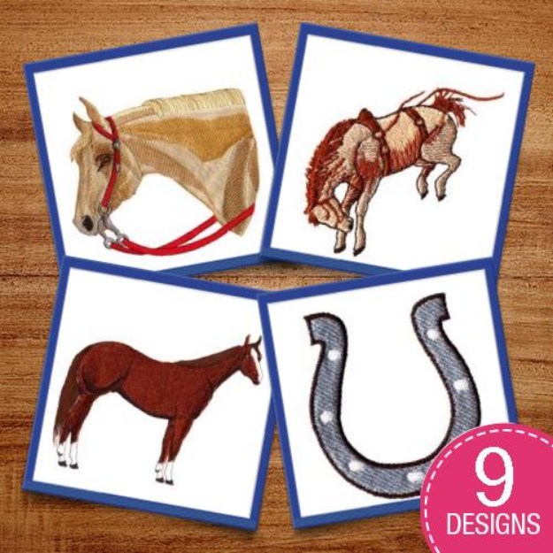 Picture of Amazing Equines Embroidery Design Pack