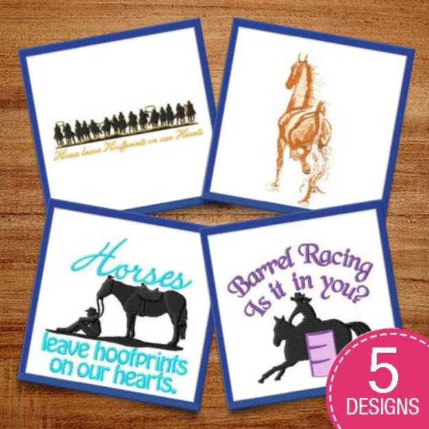 Picture of Cowboys & Horses Embroidery Design Pack
