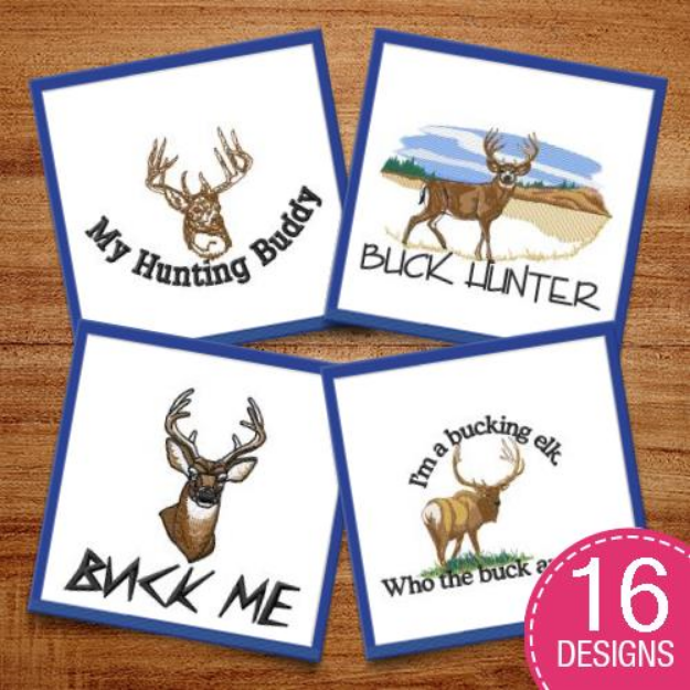 Picture of Humorous Bucks Embroidery Design Pack